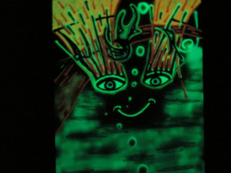 glow in the dark, original art, paintings