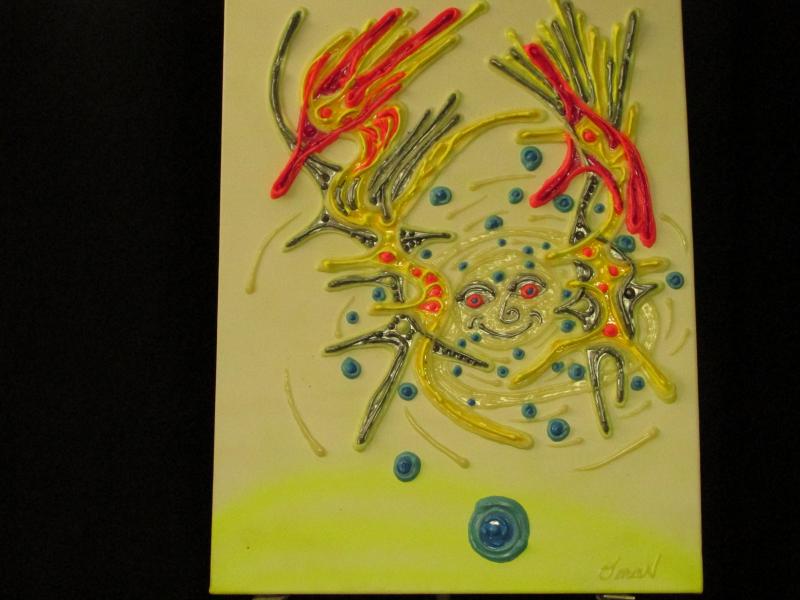 original art, rock and roll, glow in the dark, paintings, music festivals