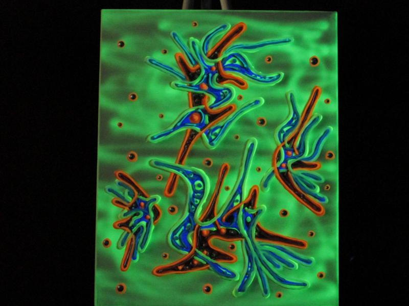 original art, rock and roll, glow in the dark