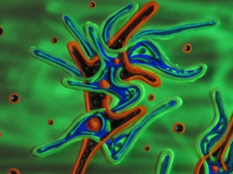 original art, rock and roll, glow in the dark